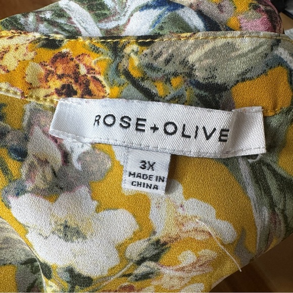 Rose & Olive Yellow Floral Blouse - Picture 5 of 5